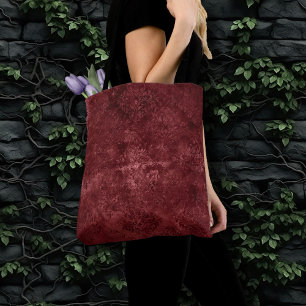 Bolsa Tote Velvety Henna Damask   Grunge vermelhos