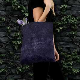 Bolsa Tote Velvety Midnight Damask | Indigo Purple Grunge