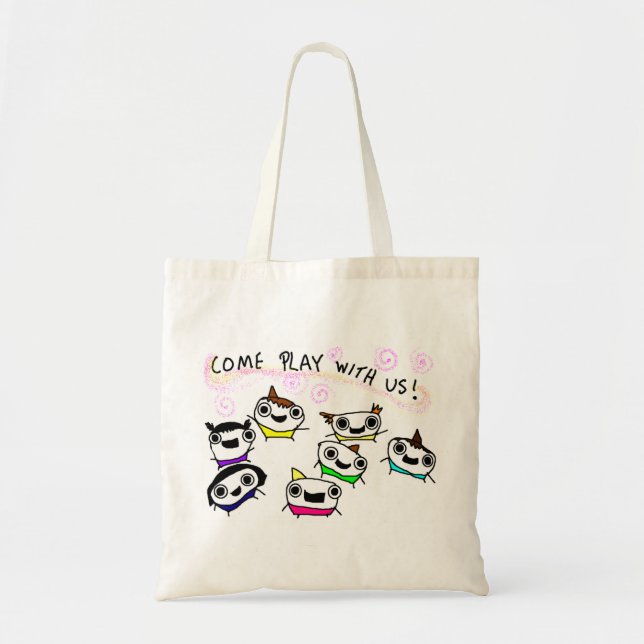 Bolsa Tote "Vem o jogo connosco" saco (Frente)