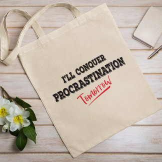 Bolsa Tote Vencerei a Procrastinação Amanhã