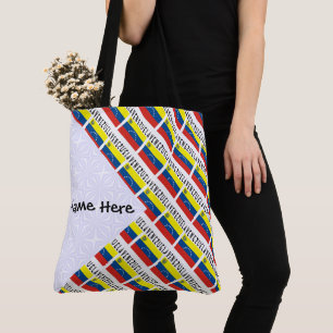 Bolsa Tote Venezuela Bandeira Venezuelana Personalizada Nome 