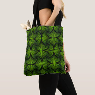 Bolsa Tote Ventilador 3D Geométrico 3D Verde