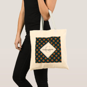 Bolsa Tote Ventiladores personalizados do Rainbow Floral Foun