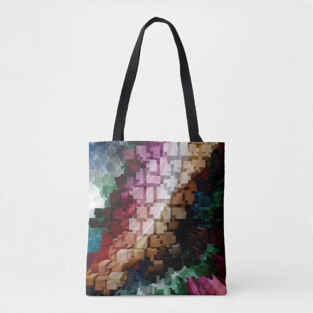 Bolsa Tote Vento Escuro Cubo Centrado (Frente)