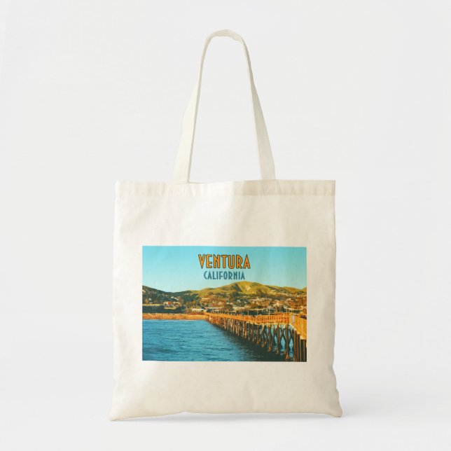 Bolsa Tote Ventura Pier Beach California Vintage (Frente)