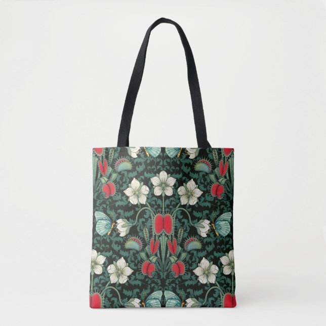 Bolsa Tote Venus Flytrap e Borboleta (Frente)
