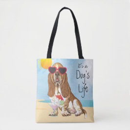 Bolsa Tote Verão Basset Hound