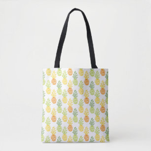Bolsa Tote Verão colorido padrão de fruta abacaxi multicolori