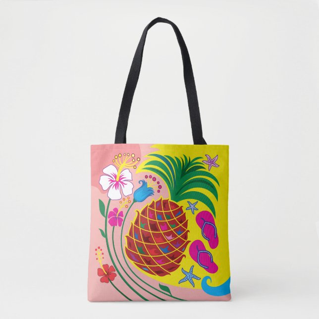 Bolsa Tote Verão Tropical de Abacate (Frente)