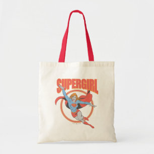 Bolsa Tote Verdadeiro Gráfico Voador da Supermenina Vintage
