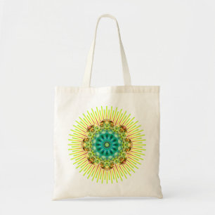 Bolsa Tote Verde amarelo da mandala