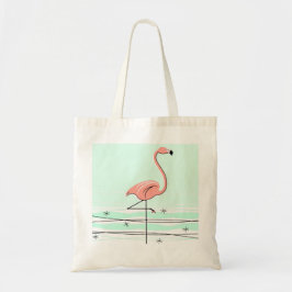Bolsa Tote Verde da sacola do flamingo