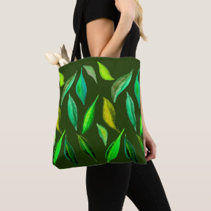 Bolsa Tote Verde deixa padrão de aquarela ambiental