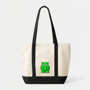 Bolsa Tote Verde do hipopótamo