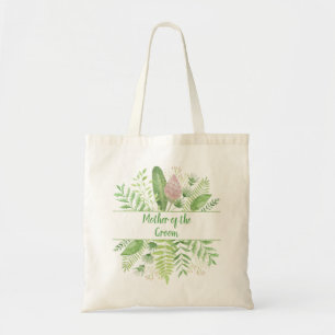 Bolsa Tote Verde Folha Verde Deixa Aquarela Mãe de Groenlândi