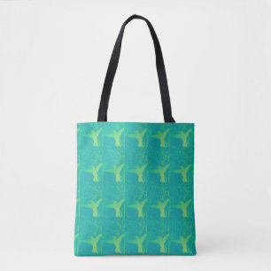 Bolsa Tote Verde limão Cachorro de Aves
