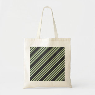 Bolsa Tote Verde pálido e carvão de cinco faixas