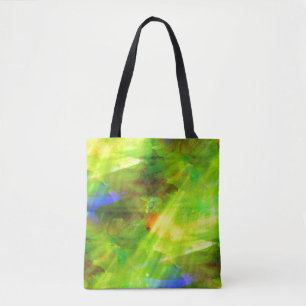 Bolsa Tote verde sem emenda abstrato do fundo da cor, amarelo
