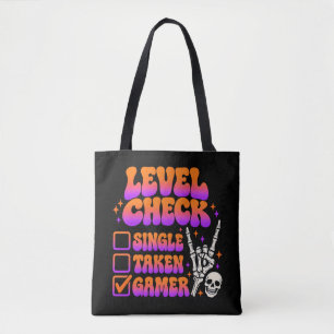 Bolsa Tote Verificação de nível humor para fãs de jogos