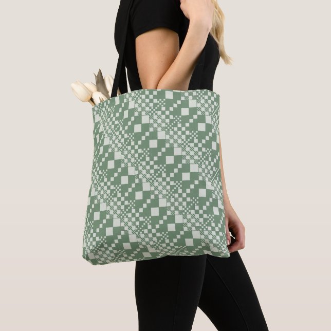 Bolsa Tote Verificado, Verificado em Verde (Close Up)