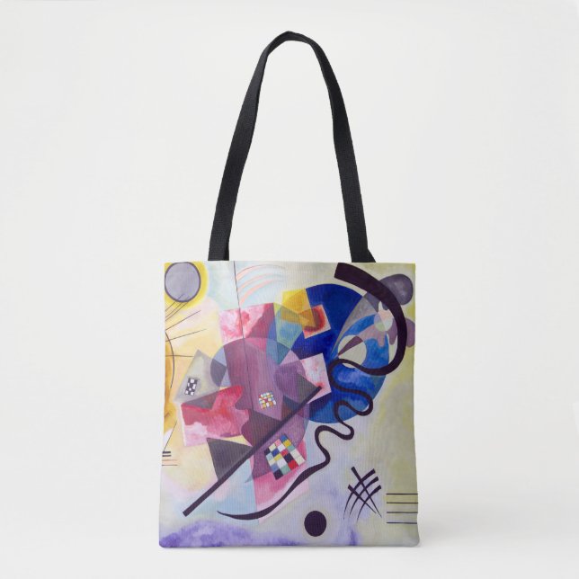 Bolsa Tote Vermelho Amarelo Azul, Wassily Kandinsky (Frente)