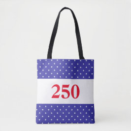 Bolsa Tote Vermelho Branco & Azul Patriótico 250 Botão