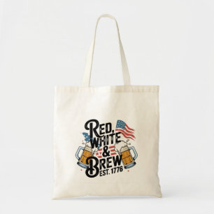 Bolsa Tote Vermelho Branco & Cerveja Est 1776 4 De Julho 250º