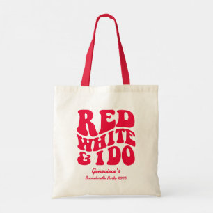 Bolsa Tote Vermelho Branco Eu Faço   Vermelho Retro 4 de Julh