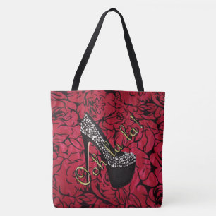 Bolsa Tote Vermelho chique Fleurs de Tres