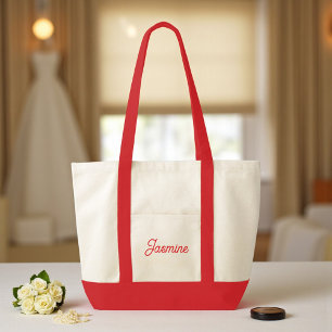 Bolsa Tote Vermelho de presentes personalizado de ponte