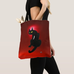 Bolsa Tote Vermelho do CAT PRETO de NINJA