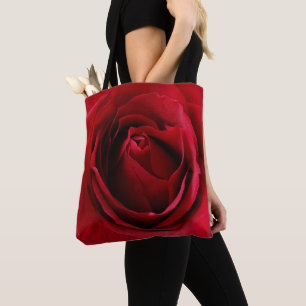 Bolsa Tote vermelho escuro aumentou