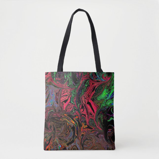 Bolsa Tote Vermelho Líquido de Grafite (Frente)
