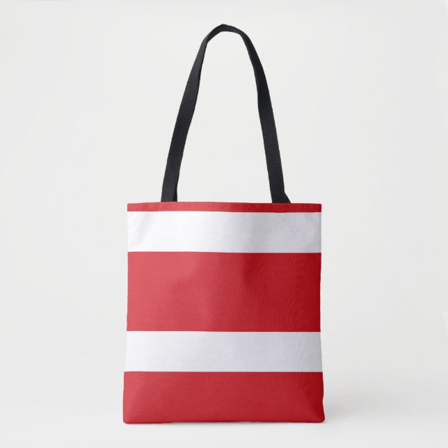 Bolsa Tote Vermelho listrado (Frente)