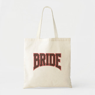 Bolsa Tote Vermelho + Marrom Falso Brilho Varsity NOIVA