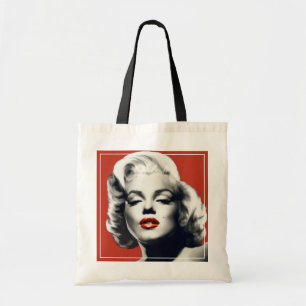 Bolsa Tote Vermelho nos lábios vermelhos Marilyn
