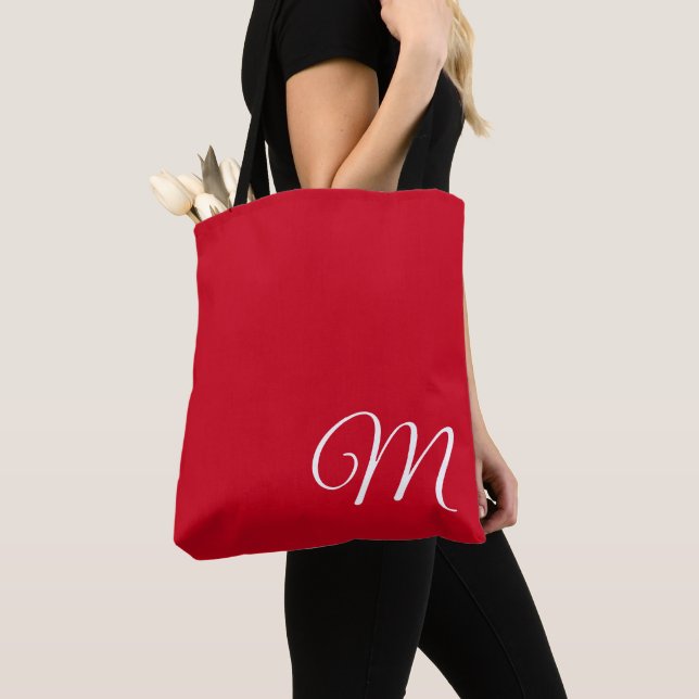 Bolsa Tote Vermelho Simples (Close Up)