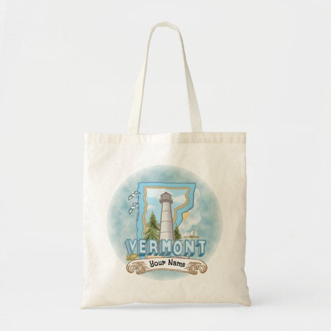 Bolsa Tote Vermont Lighthouse (Frente)