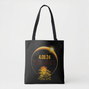 Bolsa Tote Vermont Total Solar Eclipse 8 de abril de 2024 EUA