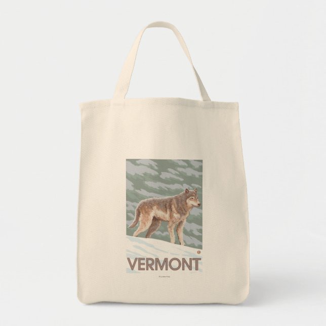 Bolsa Tote VermontWolf Scene (Frente)