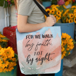 Bolsa Tote Versículo Bíblico Floral Psalm