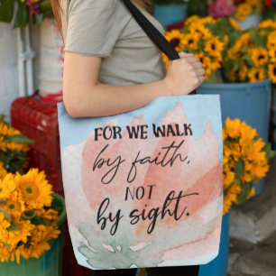 Bolsa Tote Versículo Bíblico Floral Psalm