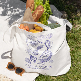 Bolsa Tote Versículo da Bíblia de Concha