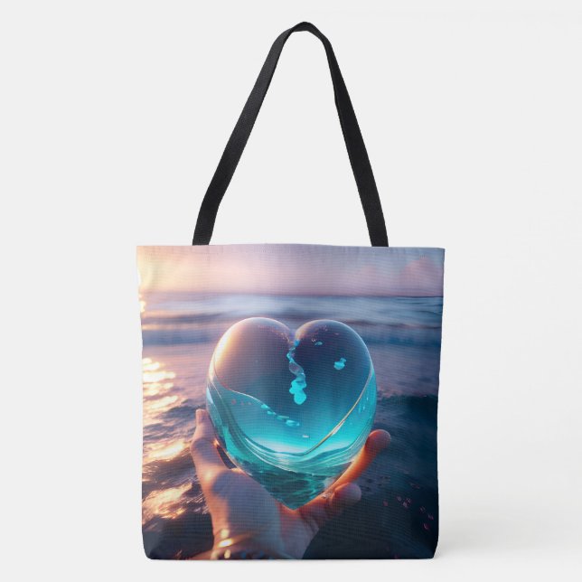 Bolsa Tote Very beautiful romantic heart picture AI (Frente)