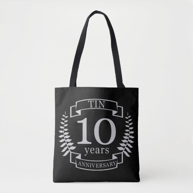 Bolsa Tote Véspera de casamento tradicional de marfim 10 anos (Frente)