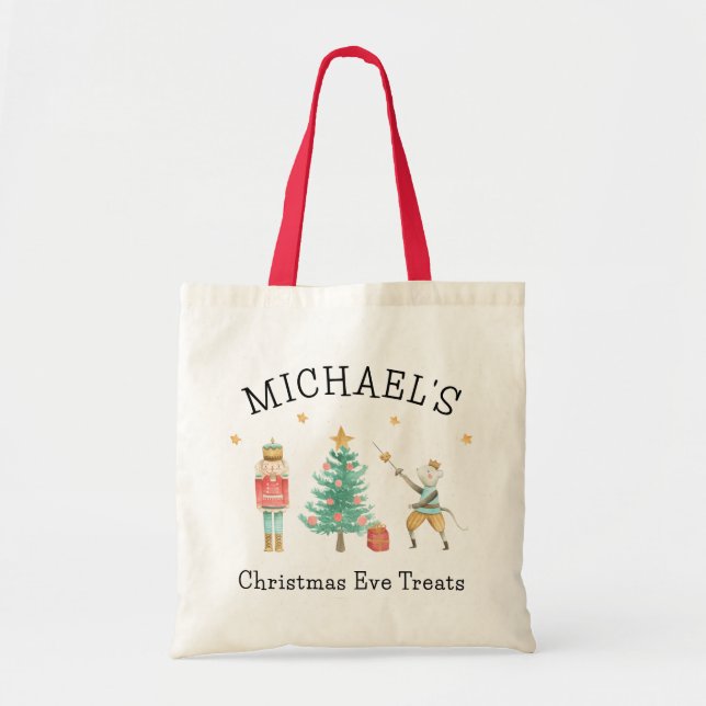 Bolsa Tote Véspera de Natal Personalizada do Quebra-Nozes (Frente)