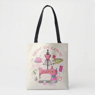 Bolsa Tote Vestidos no Amor, costura de mala