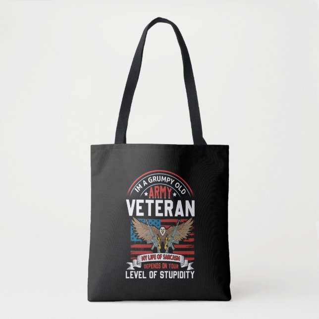 Bolsa Tote veterano do exército (Frente)