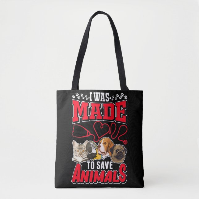 Bolsa Tote Veterinária Proud Vet Tech Love (Frente)
