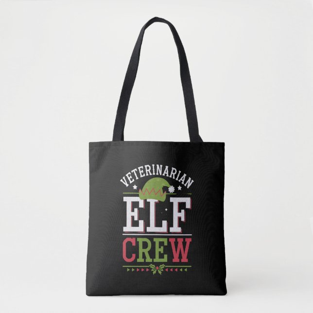 Bolsa Tote Veterinário Natal Elf Veterinary Technician (Frente)